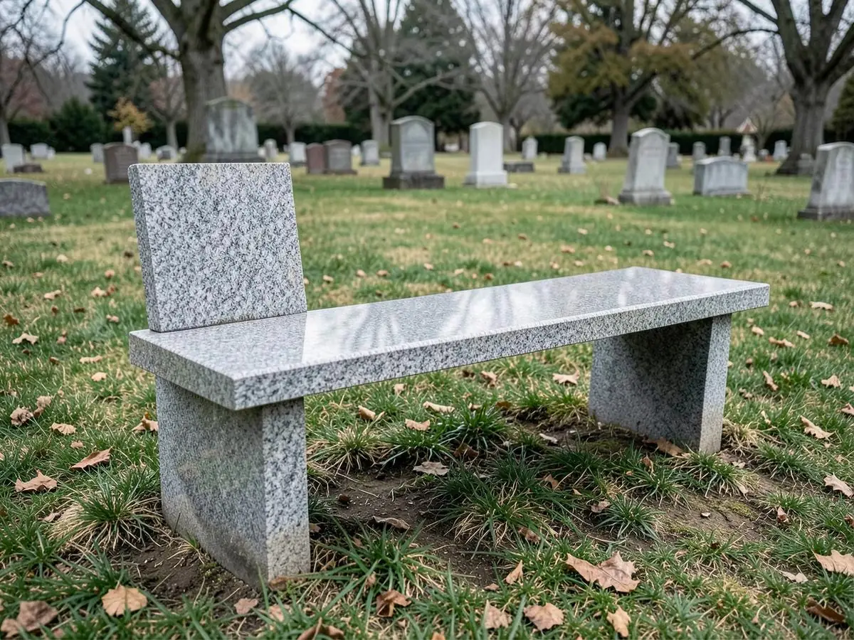 Memorial benches in granite