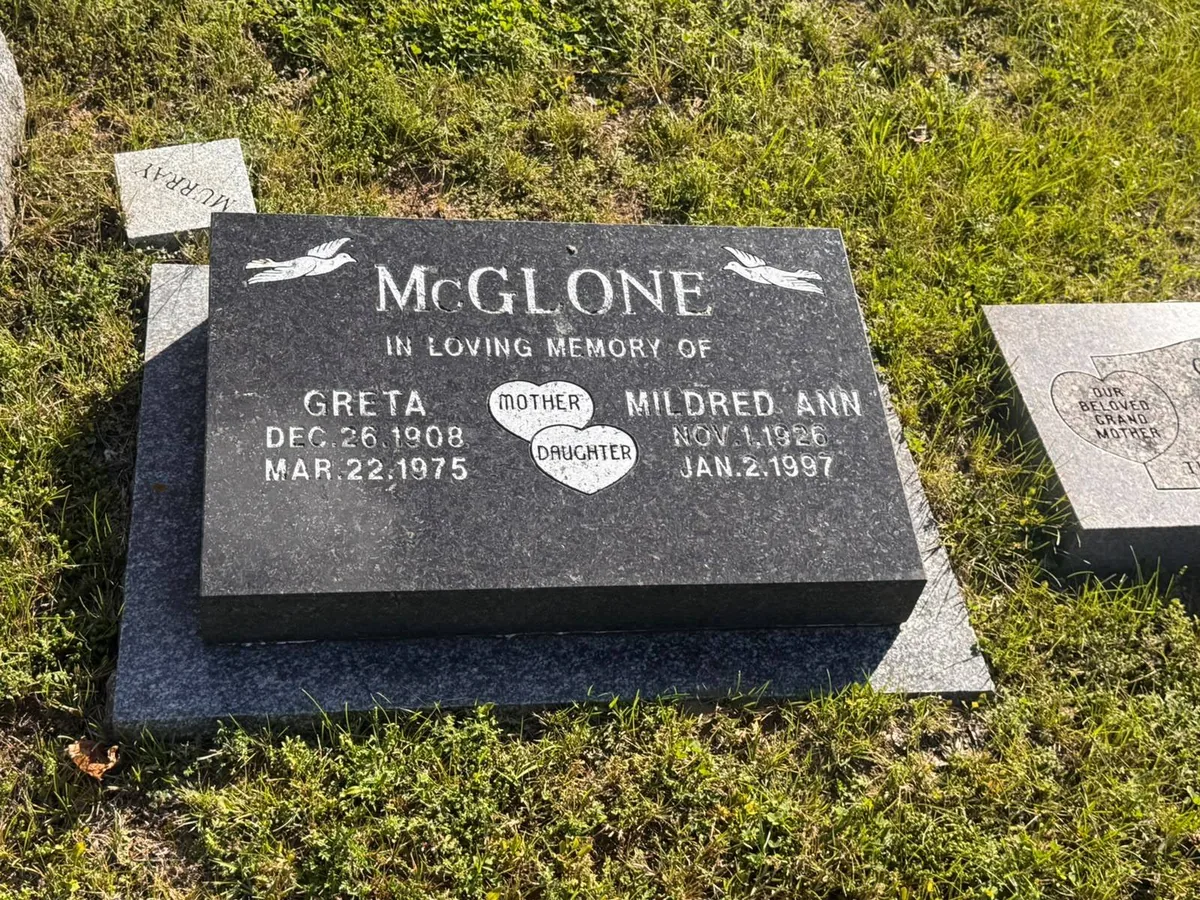 Flat markers in granite