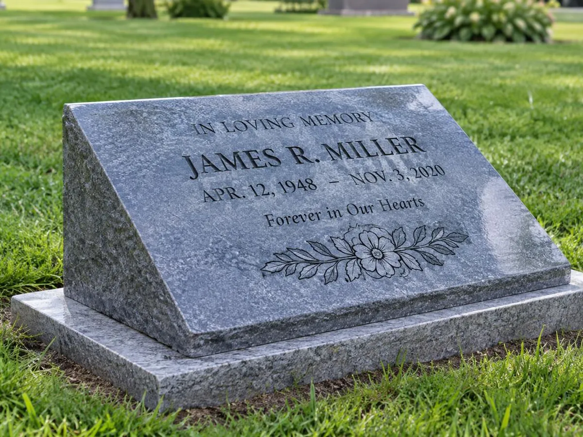 Slant markers in granite